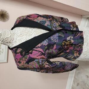Flawless SOKO Tapestry Blazer Jacket 10 M Floral unique light weight
